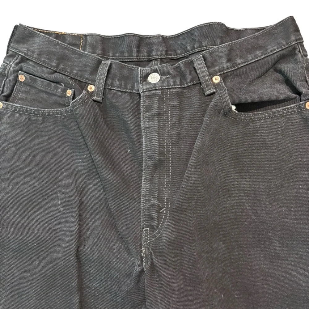 Levi's 550 Men's Relaxed Fit Black Denim Jeans 36x34